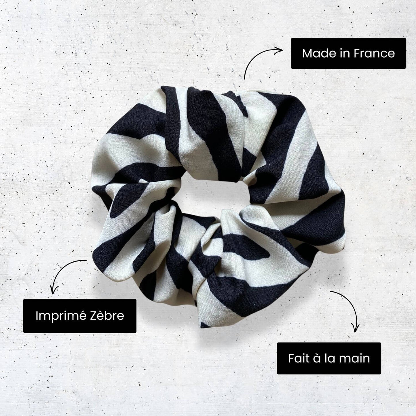 Chouchou imprimé Zèbre Violette & Rose
