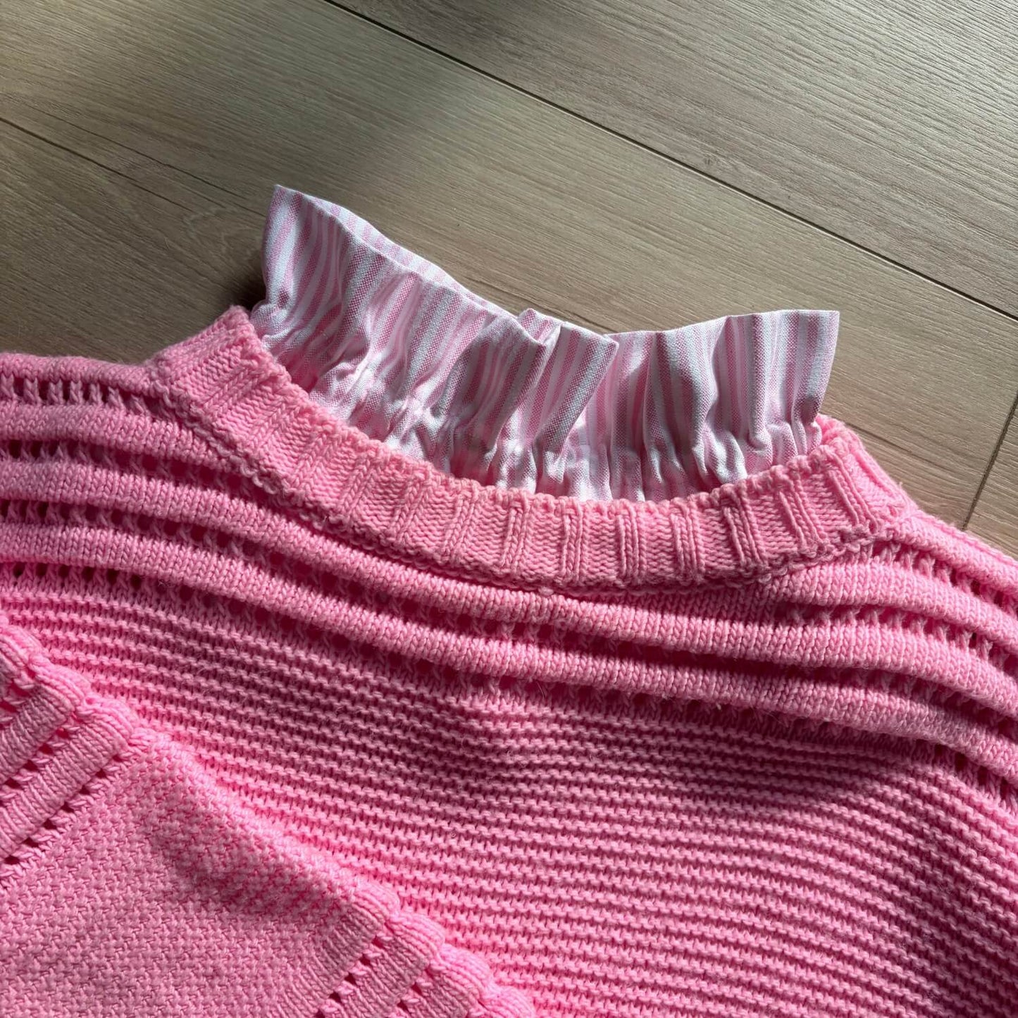 Col amovible Oxford Rose Violette & Rose