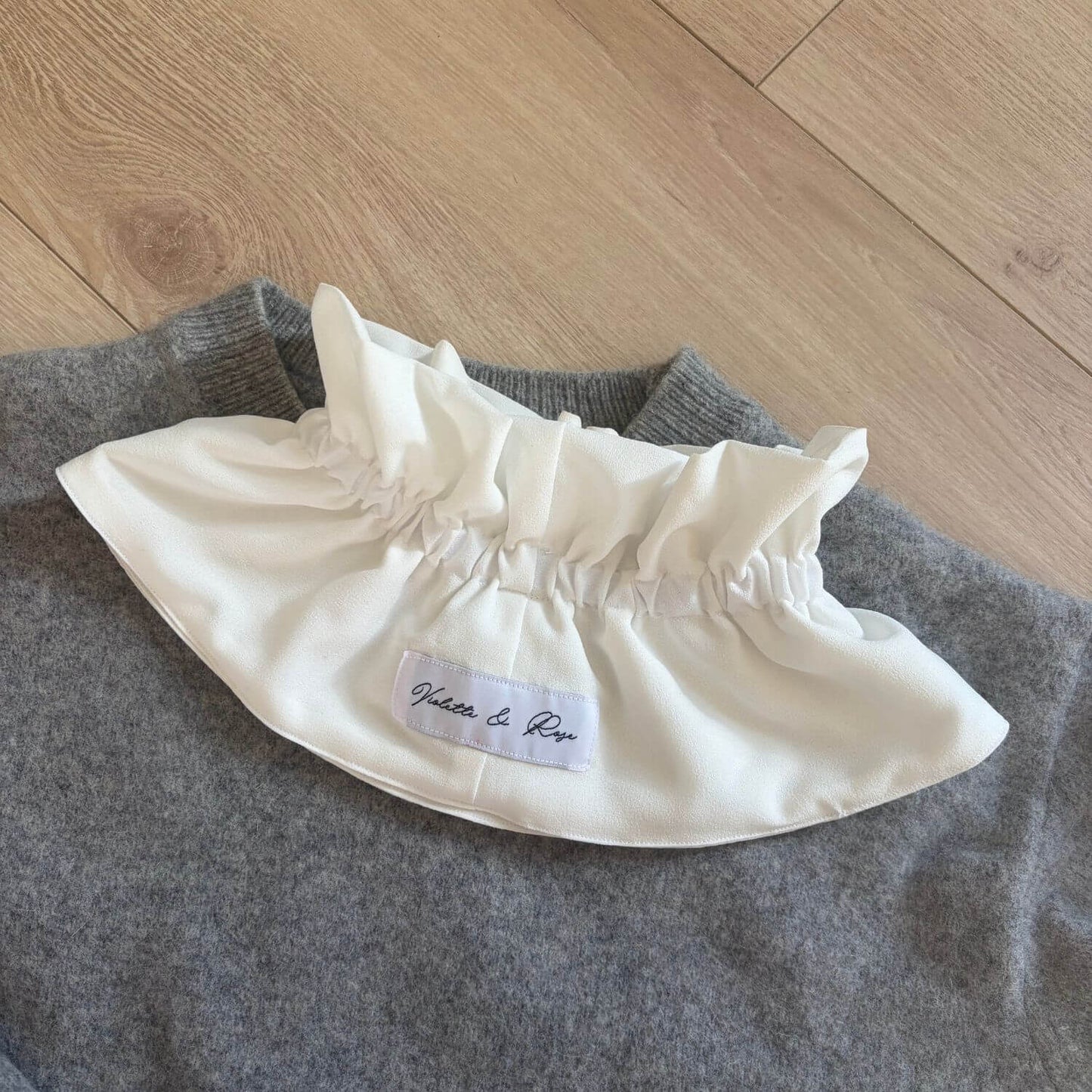 Col amovible Blanc Coline Violette & Rose