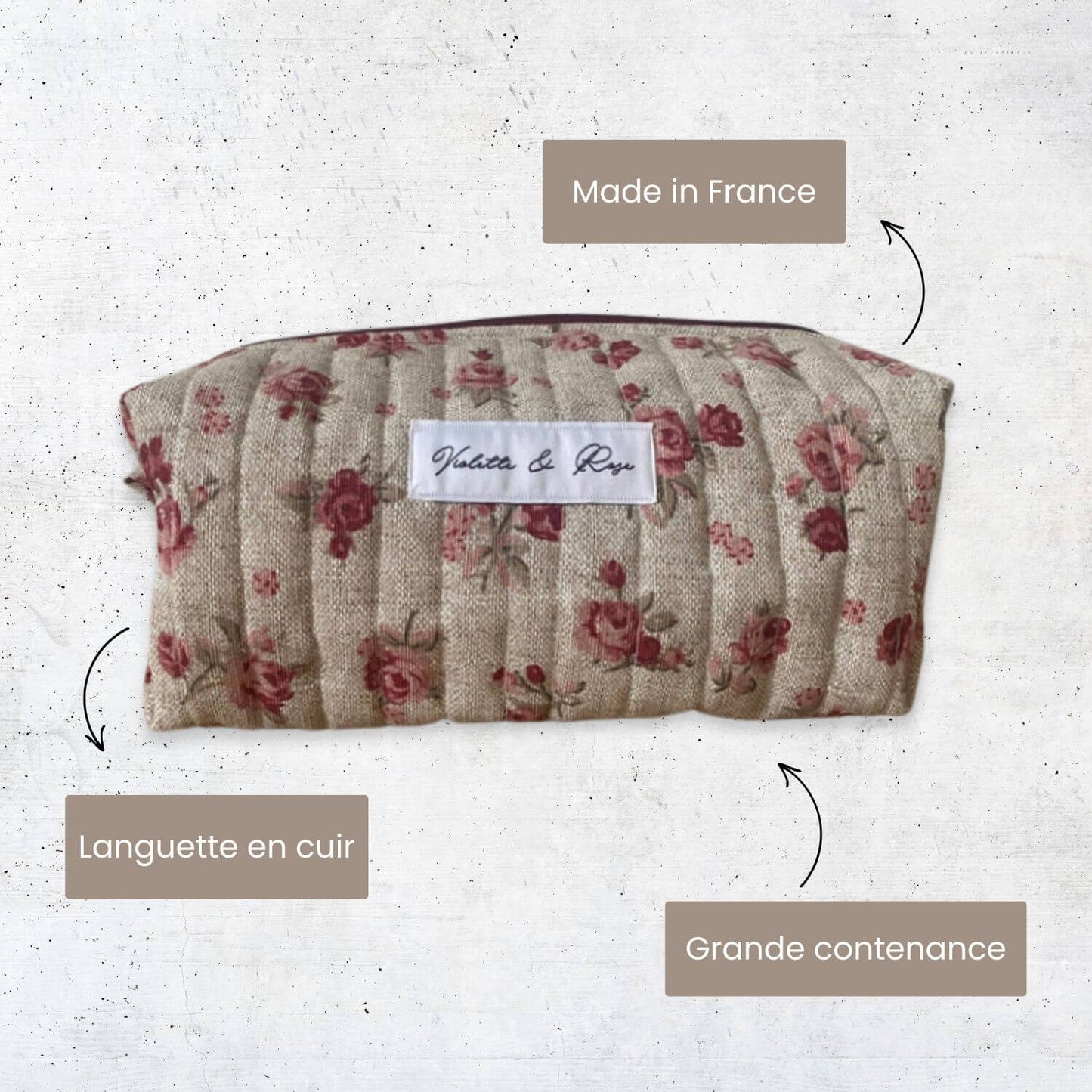 Trousse de toilette Rose Violette & Rose
