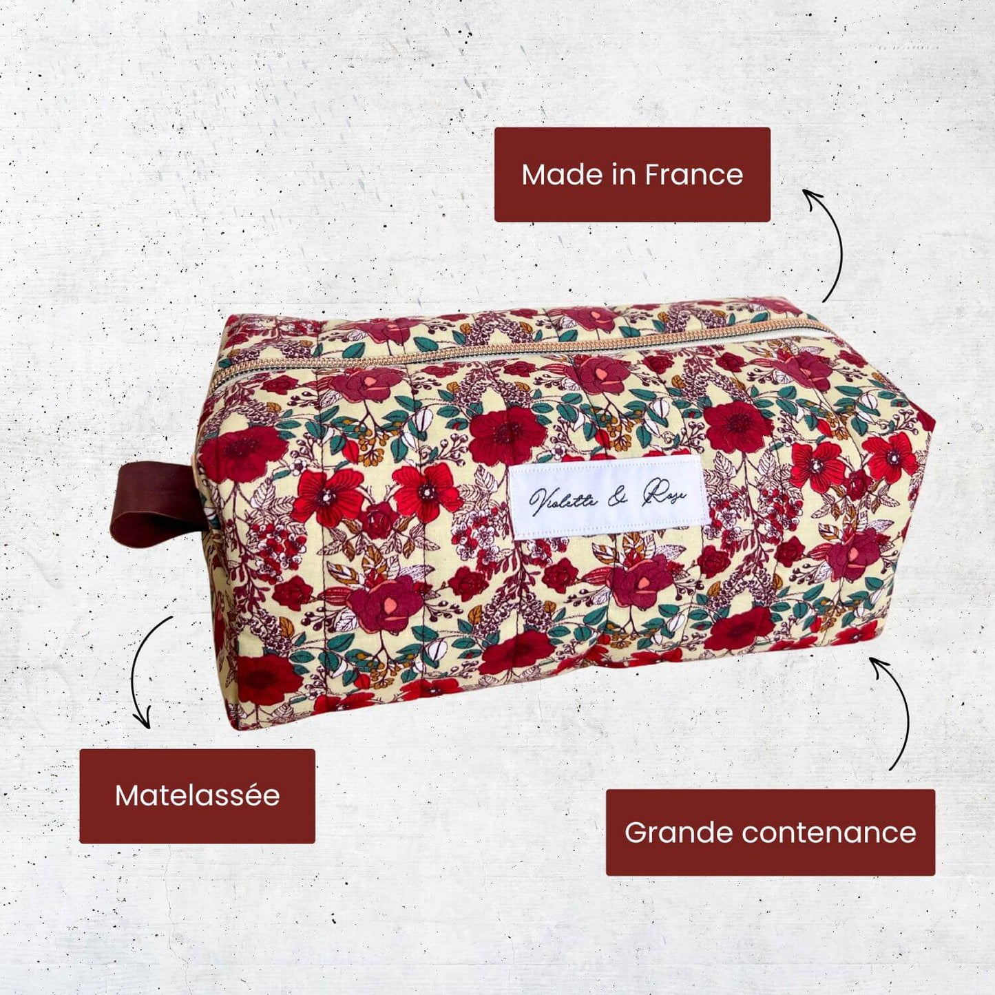 Trousse de toilette fleurs multicolore