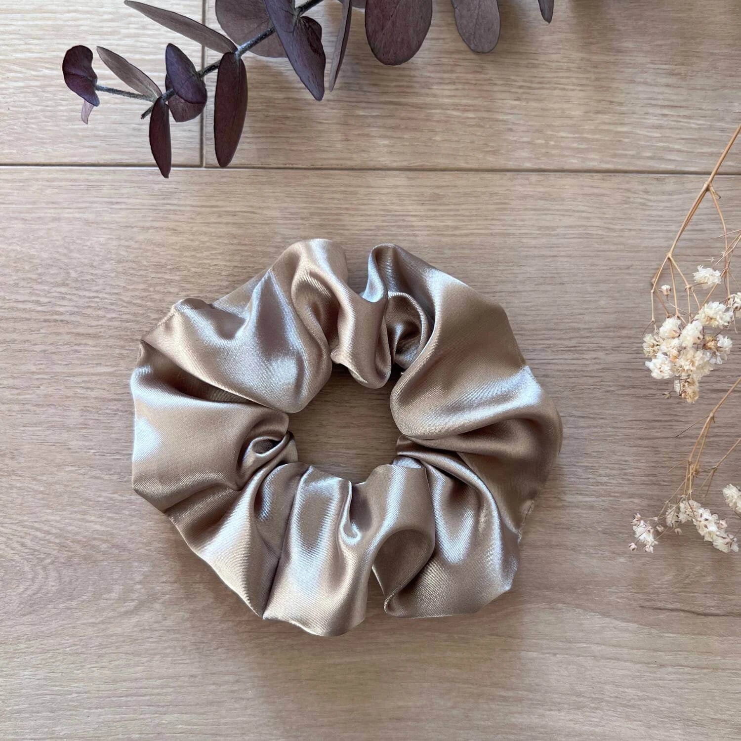 Chouchou en satin - Violette & Rose - Accessoires pour cheveux