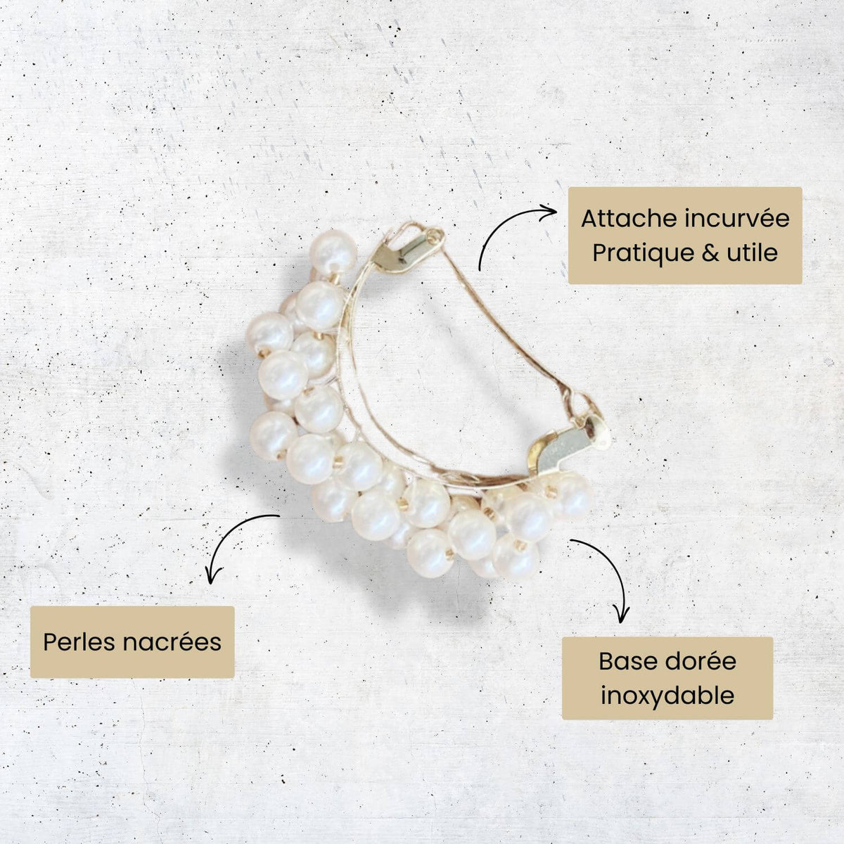 Barrette à Cheveux Nacrée – Pince à Cheveux Colorée Unique – Accessoire élégant Pour Usage Quotidien Ou Occasions Spéciales