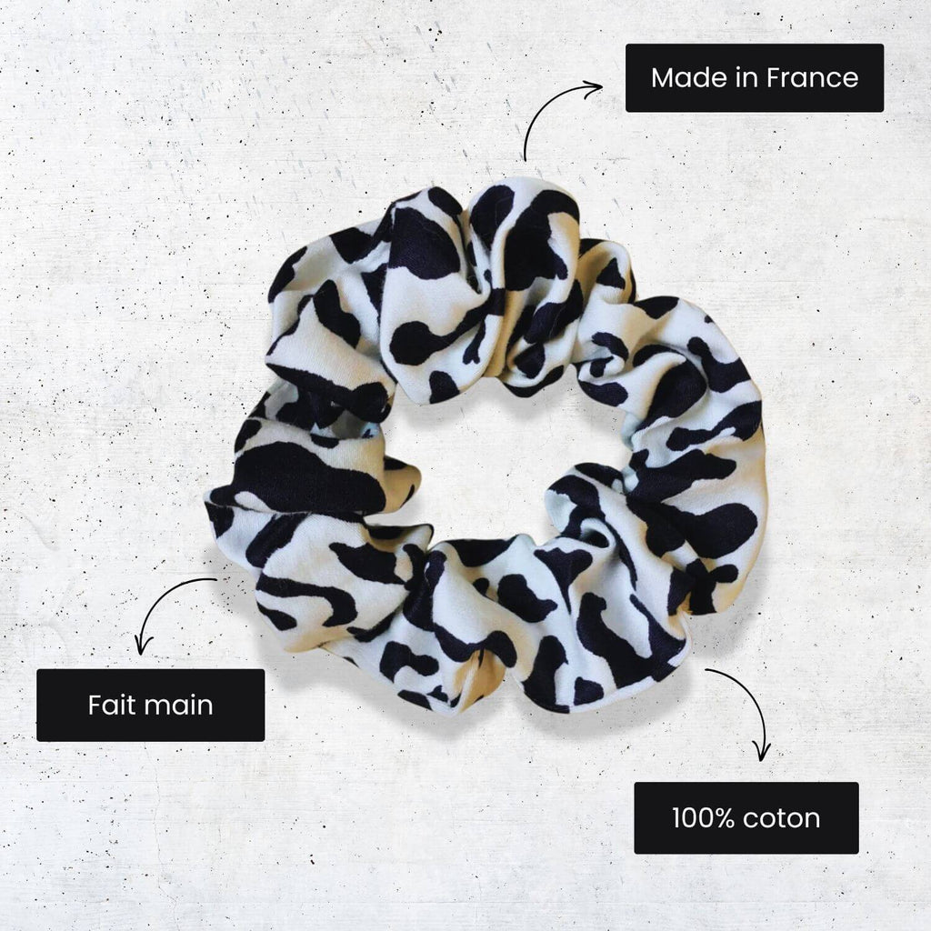 chouchou pour cheveux en coton motif léopard