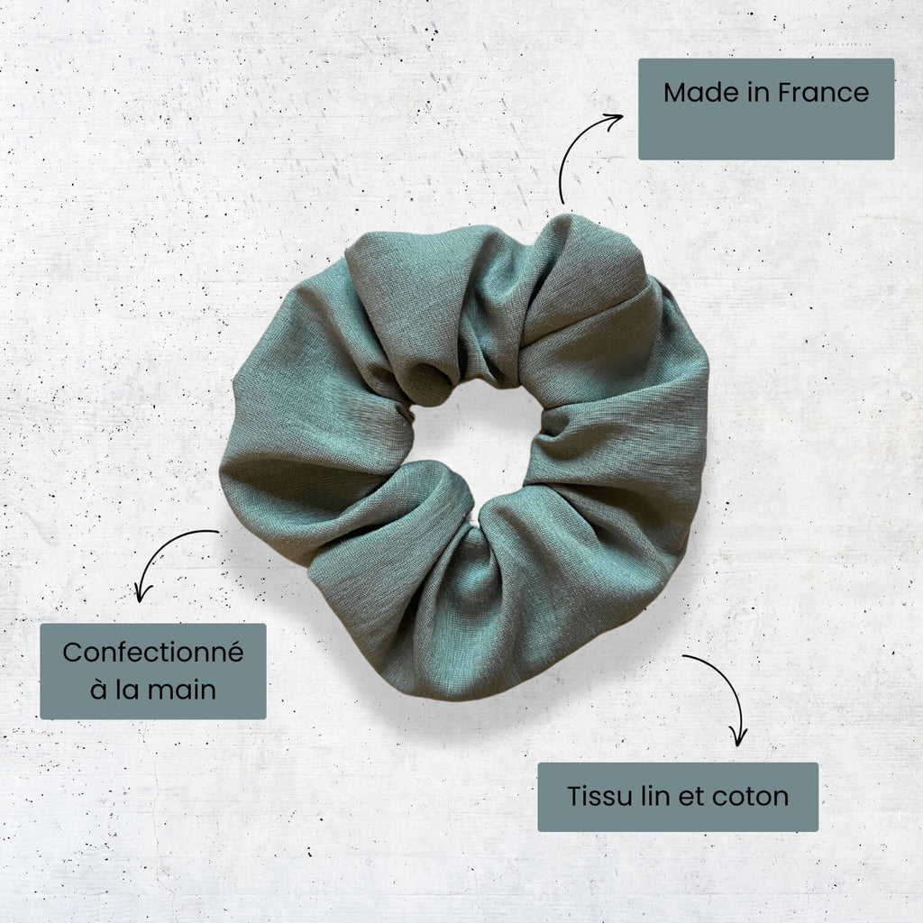 caractéristiques du chouchou pour cheveux en li vert sauge