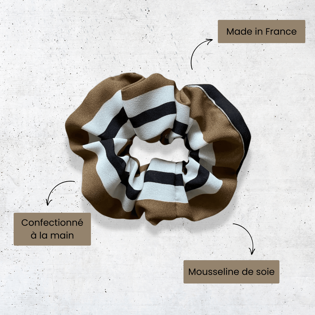 chouchou pour cheveux en soie made in france