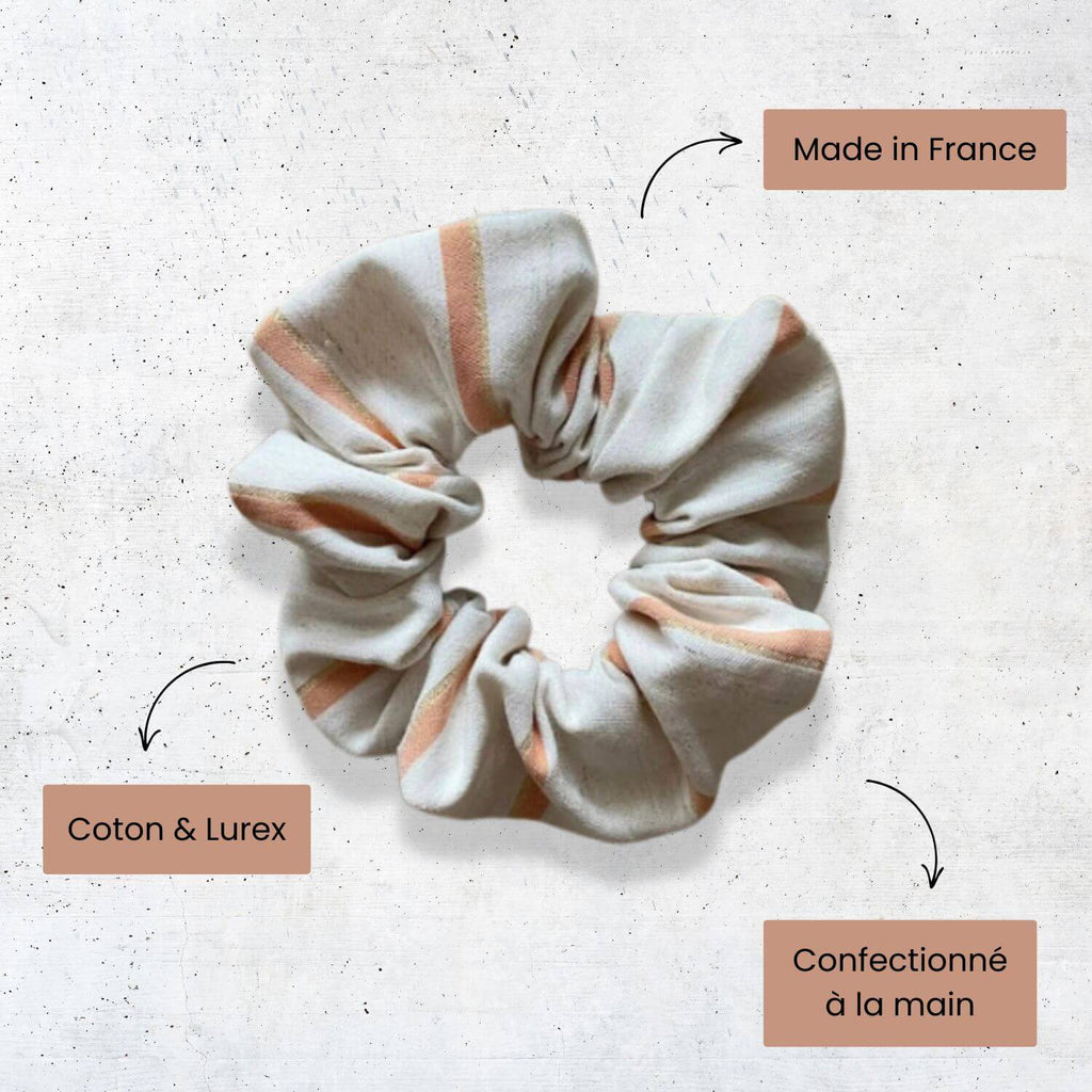 chouchou pour cheveux coton et lurex