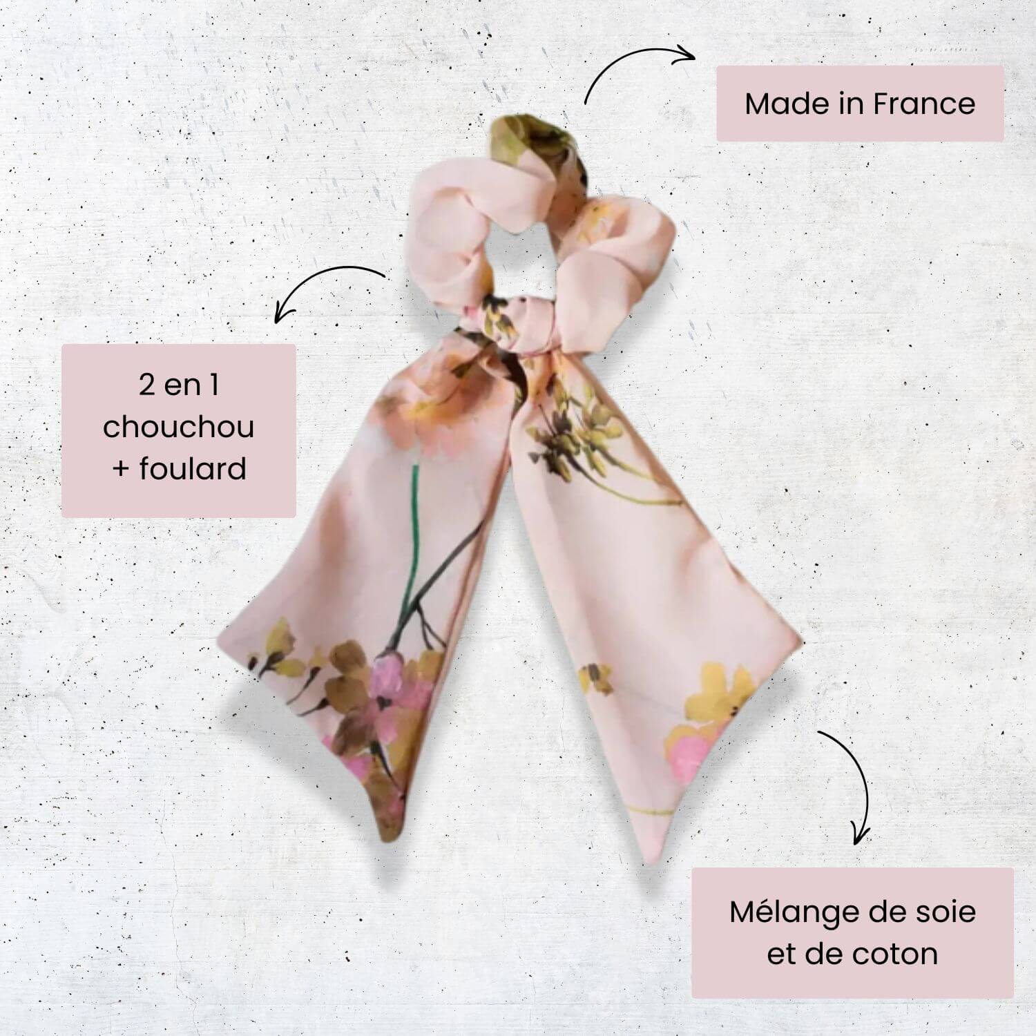 foulchie chouchou foulard en soie et coton