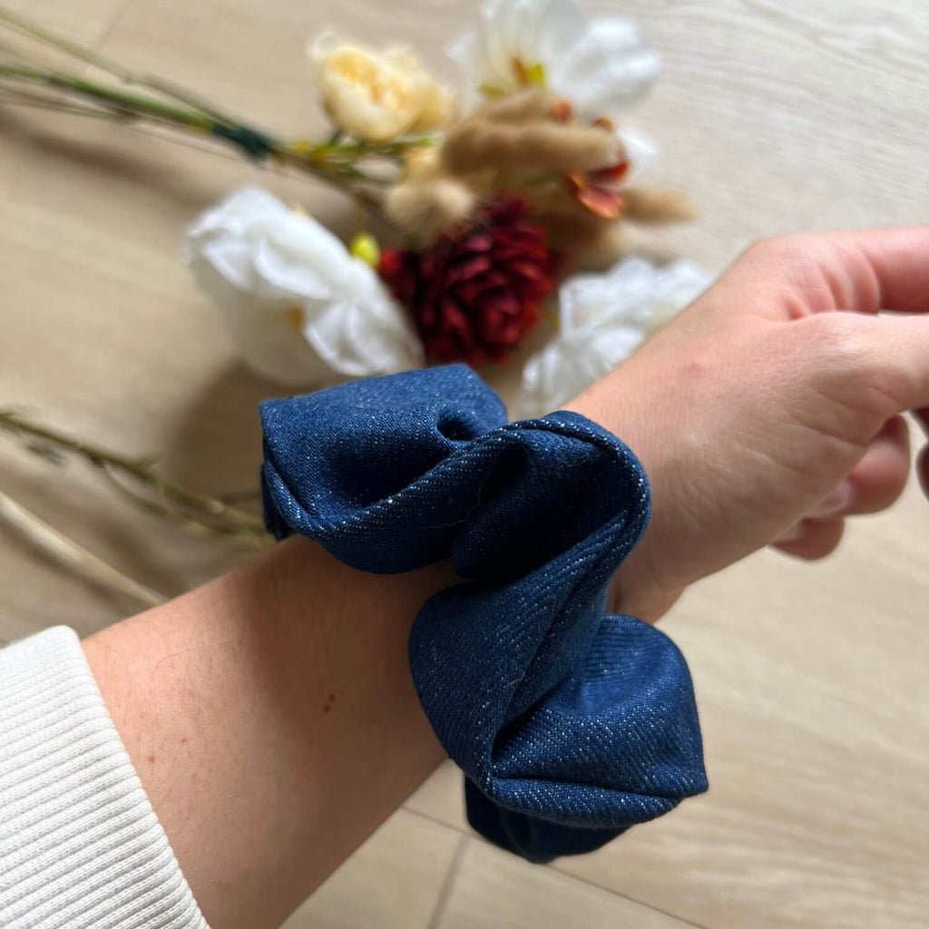 Chouchou en denim Jenna Violette & Rose