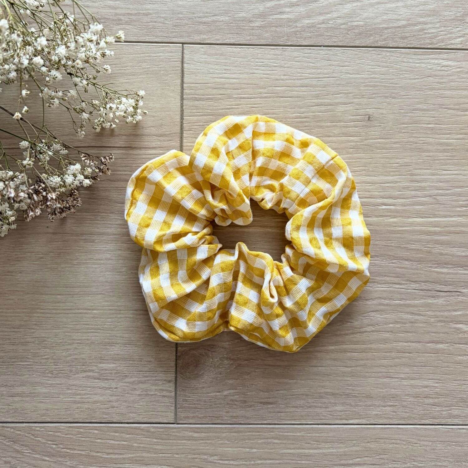 Chouchou Vichy Jaune Sixtine Violette & Rose