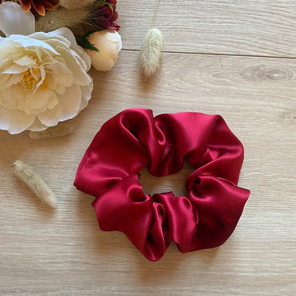 Chouchou en soie rouge Carmen Violette & Rose