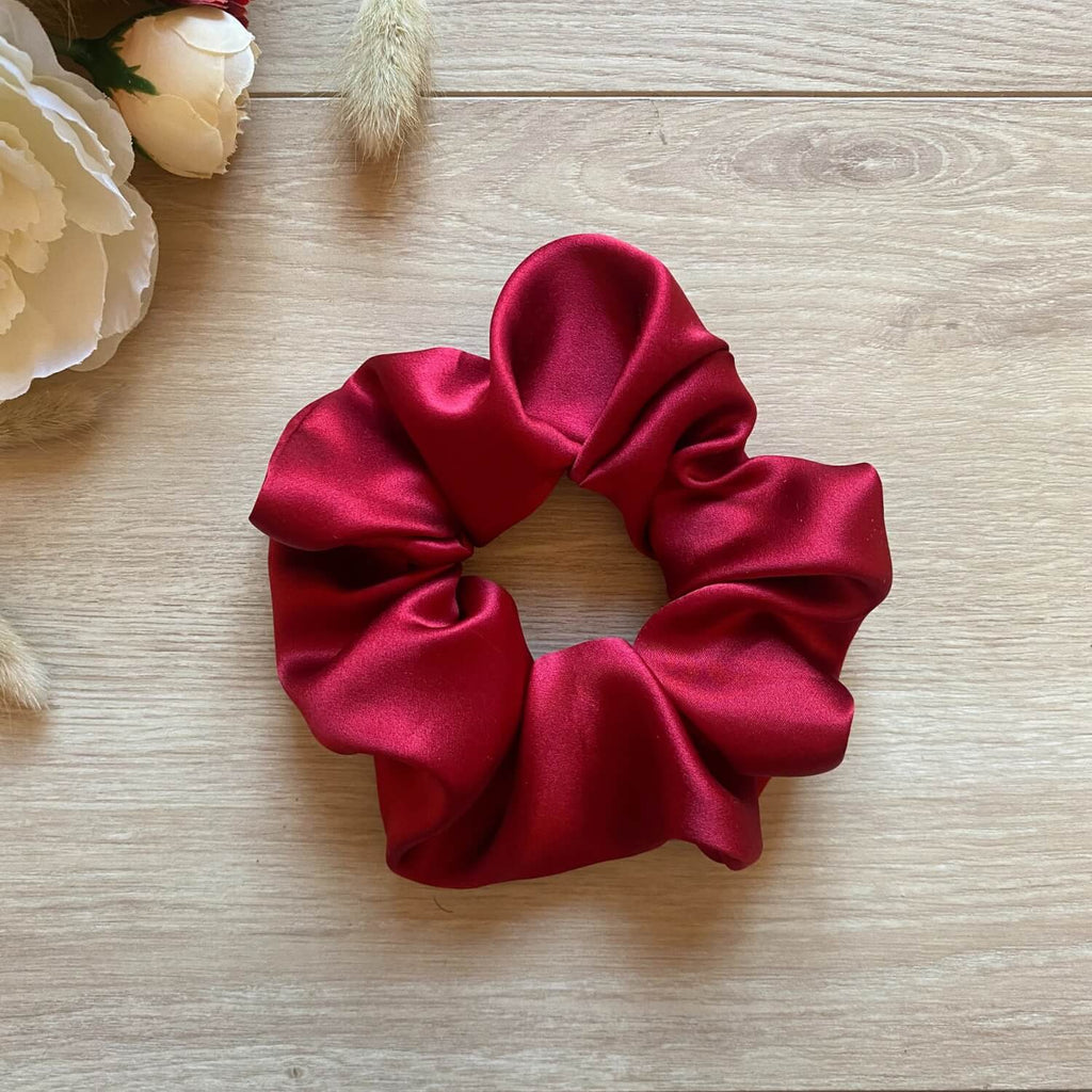 Chouchou en soie rouge Carmen Violette & Rose