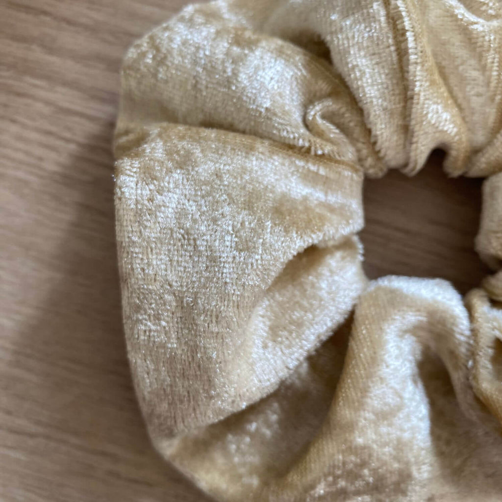 Chouchou velours beige Aurore Violette & Rose