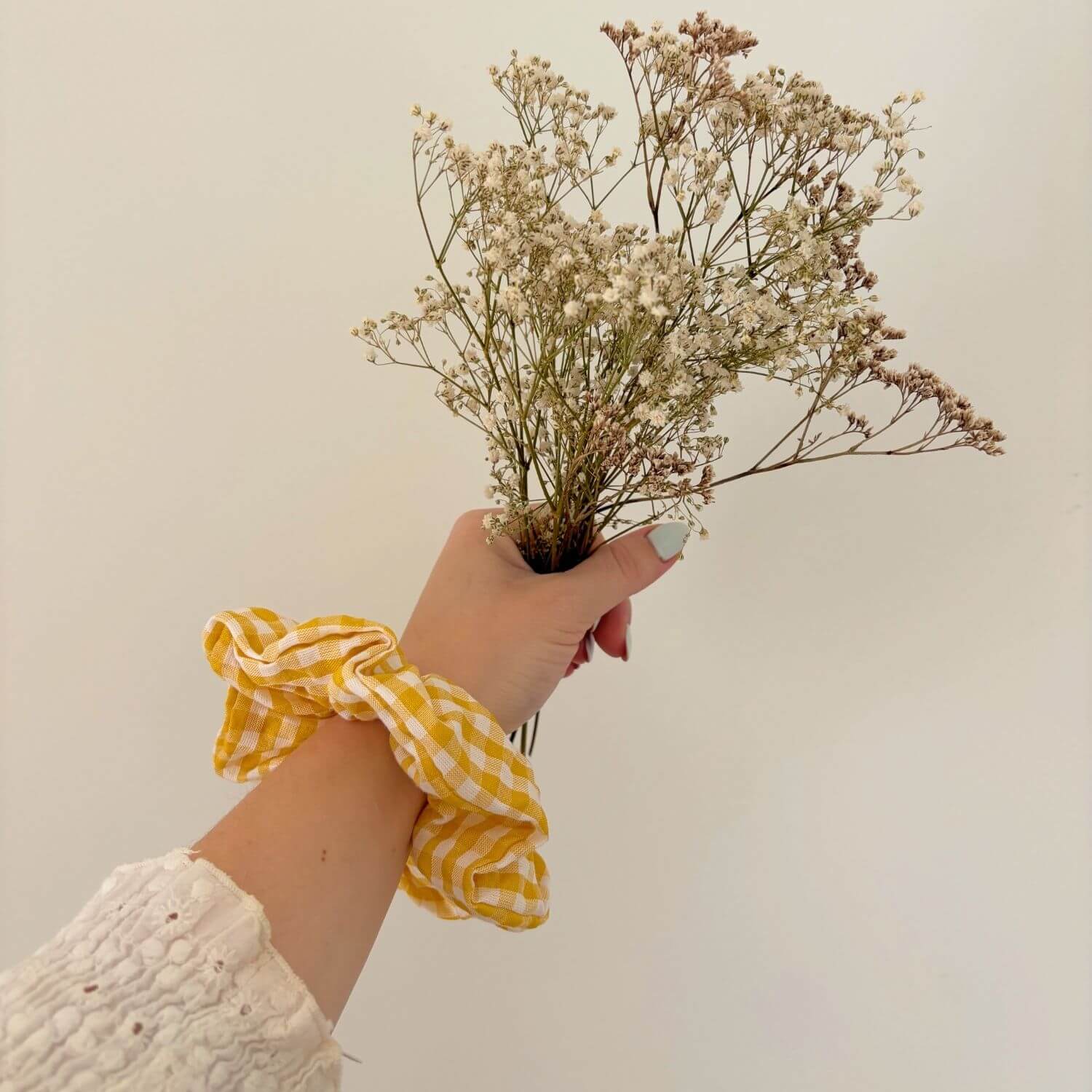 Chouchou Vichy Jaune Sixtine Violette & Rose