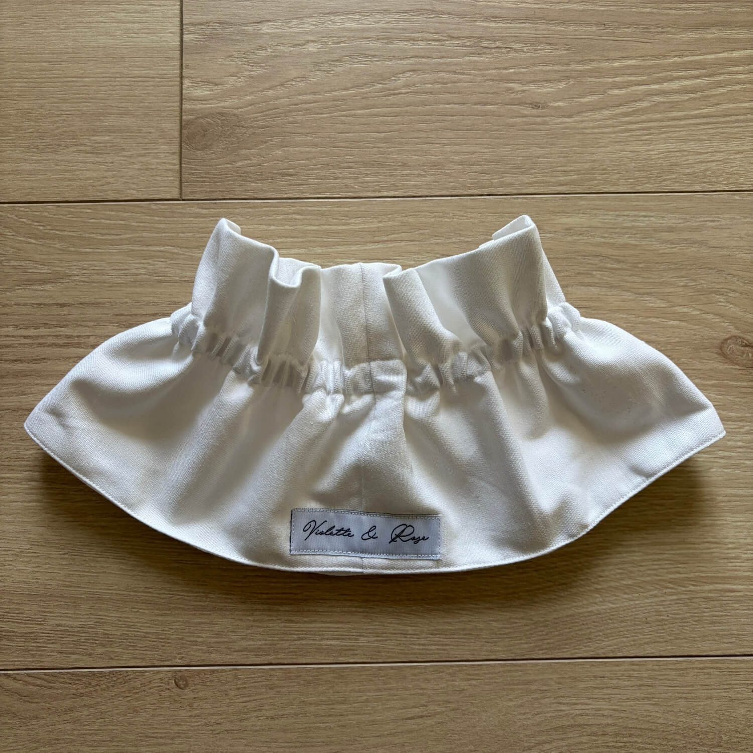 col blanc amovible en coton oxford