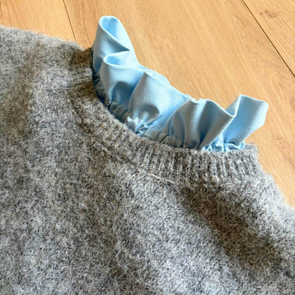 Col amovible Bleu Ciel Violette & Rose