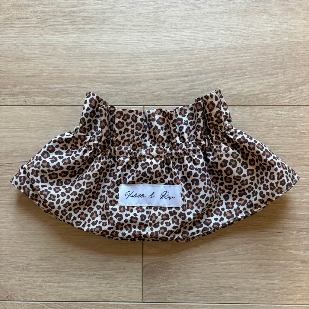 Col amovible Léopard Violette & Rose