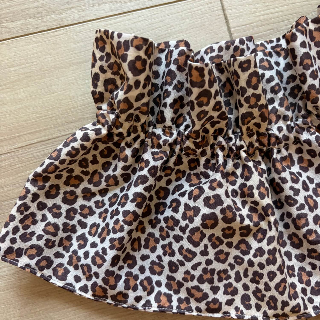 Col amovible Léopard Violette & Rose