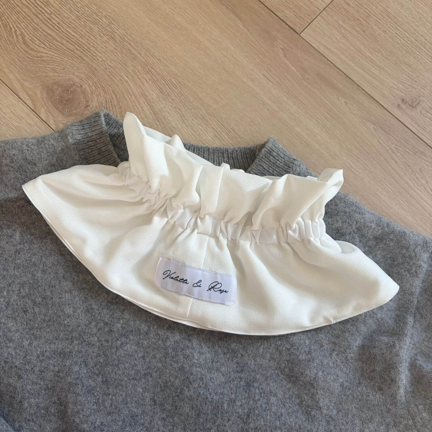 Col amovible Blanc Coline Violette & Rose