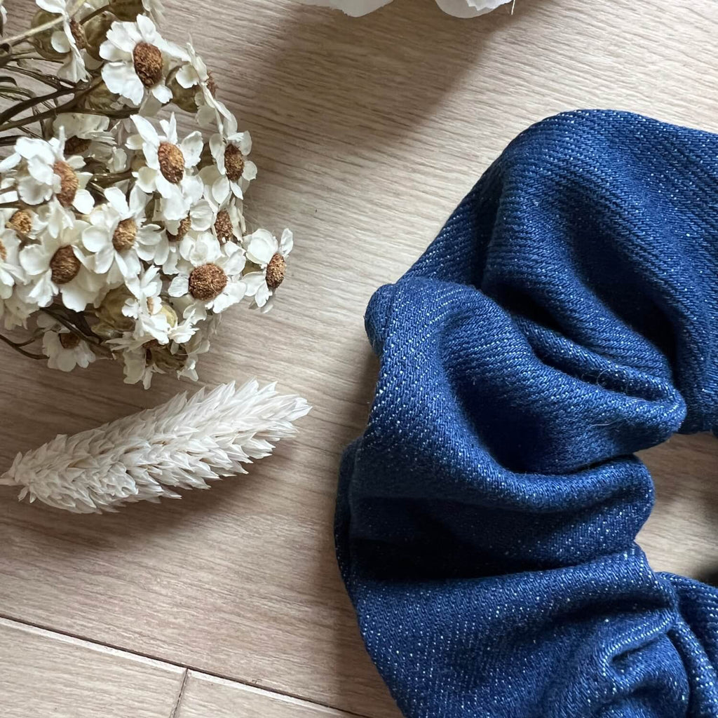 Chouchou en denim Jenna Violette & Rose