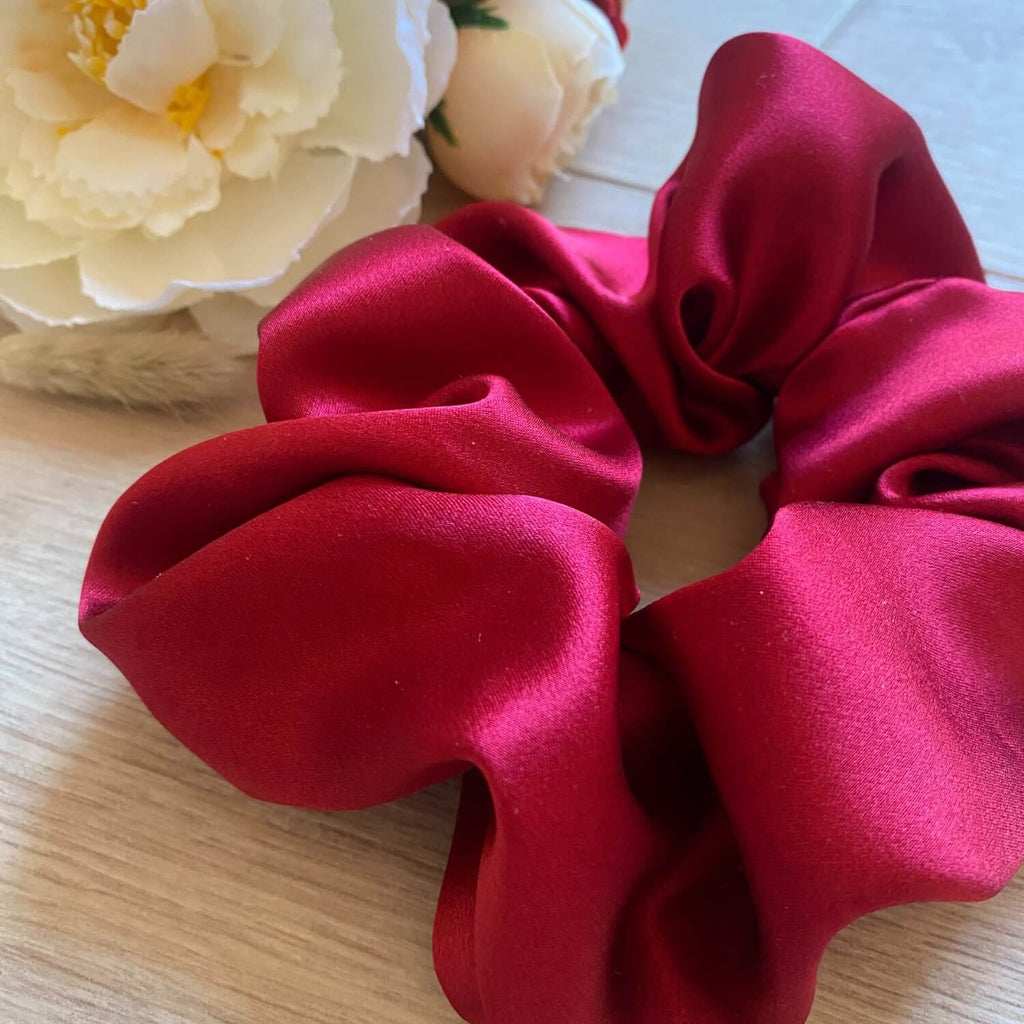 Chouchou en soie rouge Carmen Violette & Rose