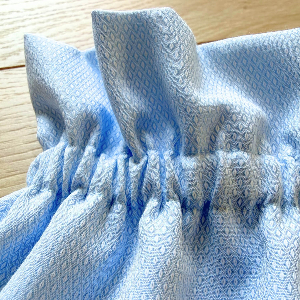 col amovible motif jacquard bleu ciel