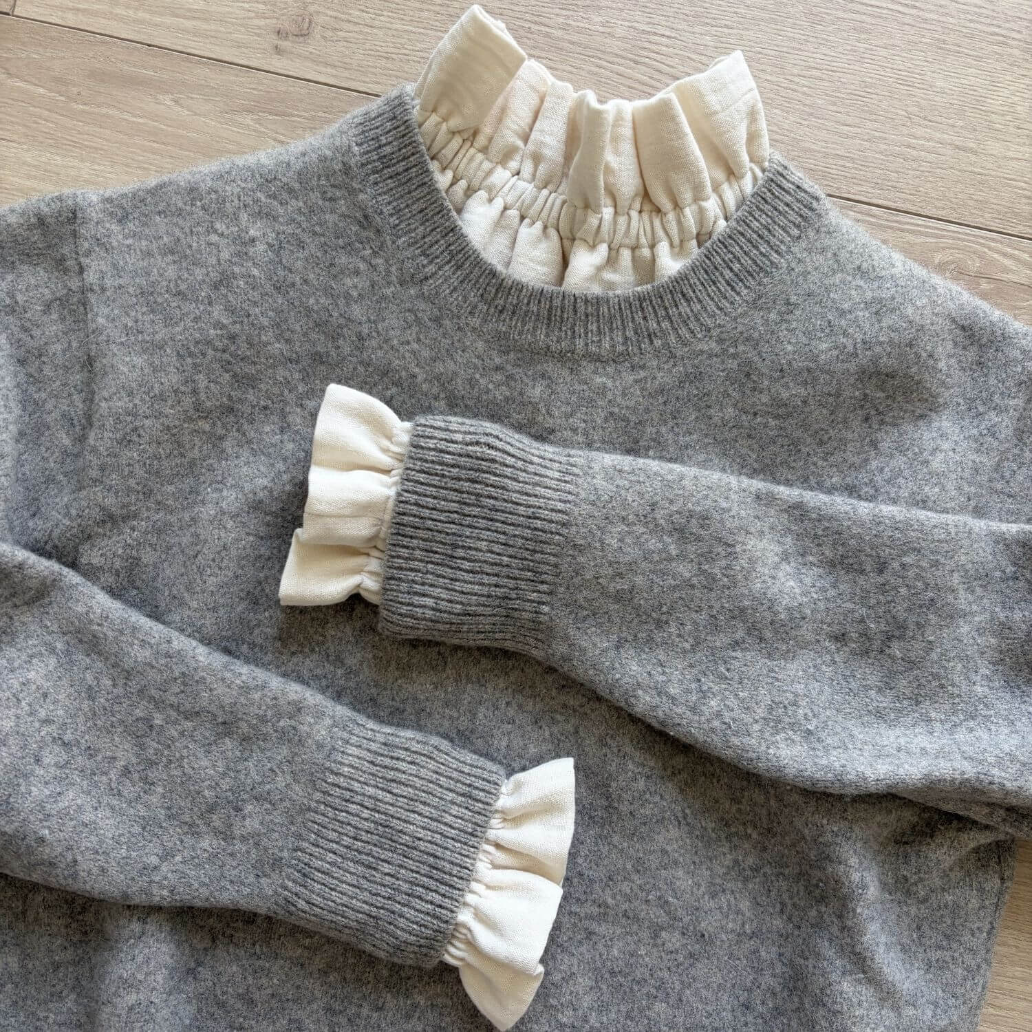 Manchettes amovibles écru gaze de coton Violette & Rose