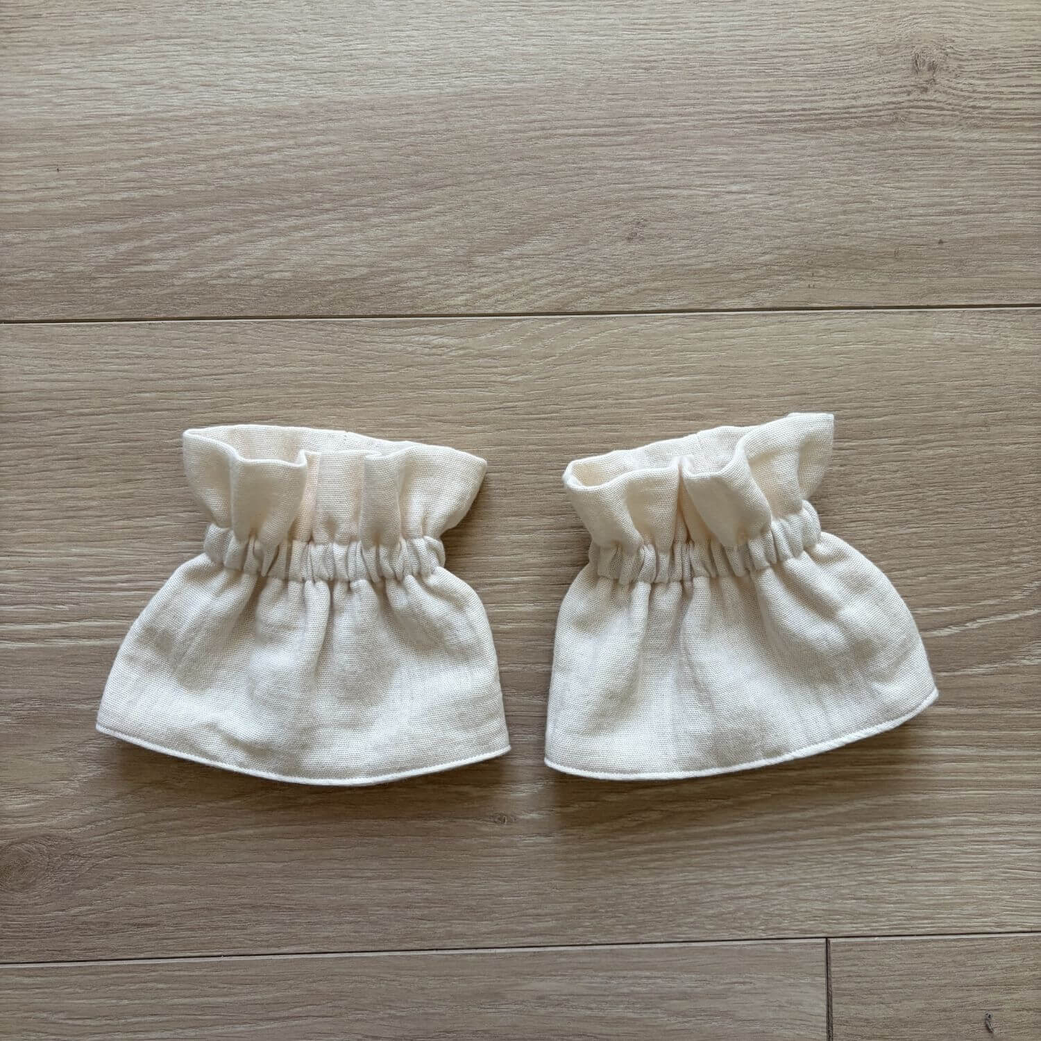 Manchettes amovibles écru gaze de coton Violette & Rose