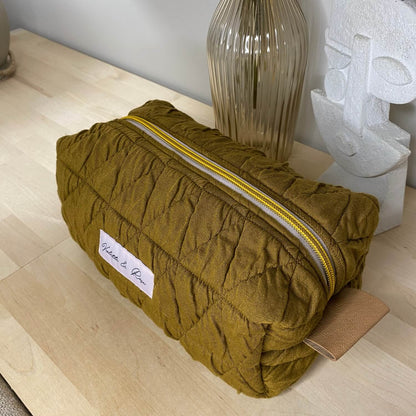 Trousse de toilette ocre Charlie Violette & Rose