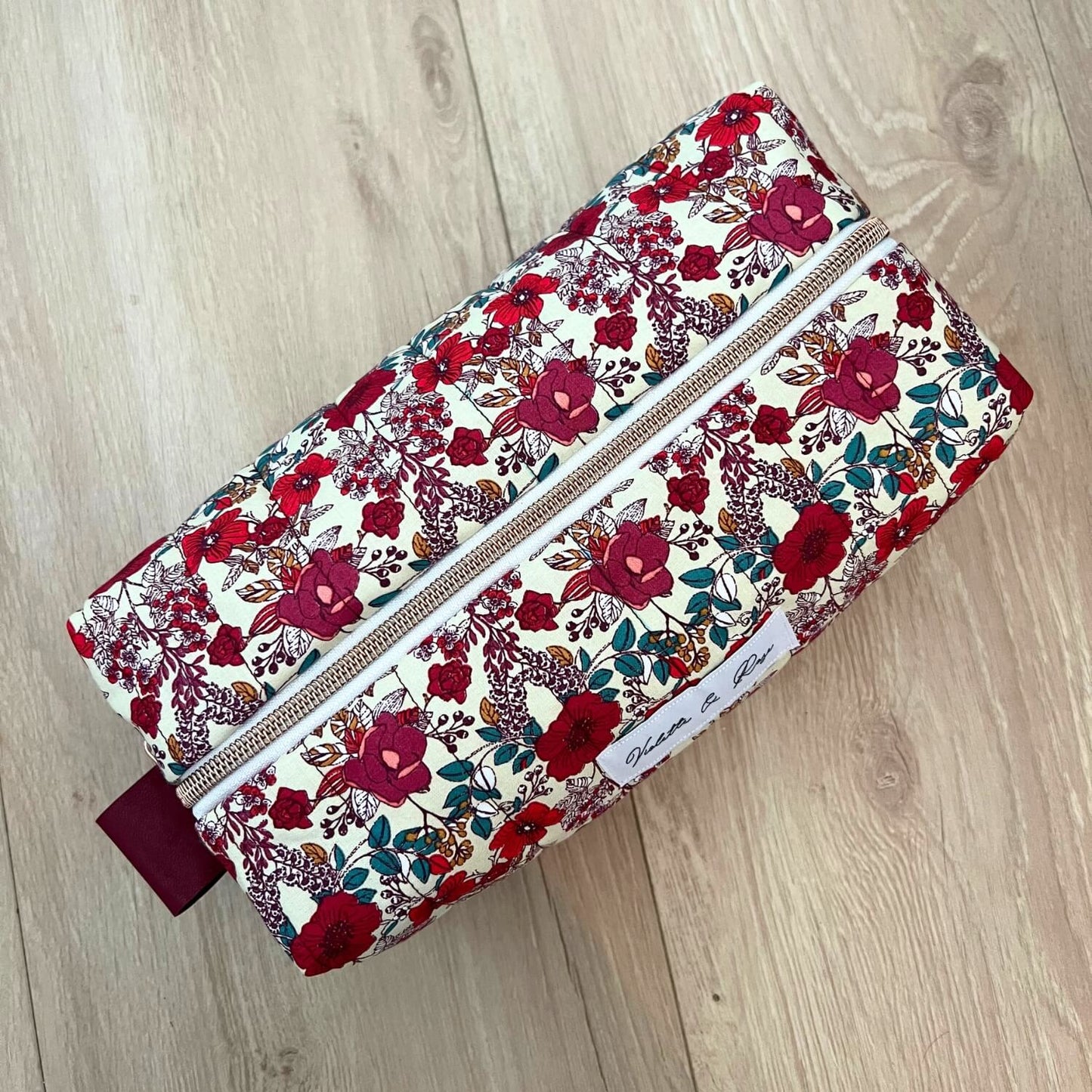 Trousse de toilette fleurs multicolore