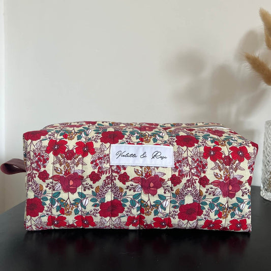 Trousse de toilette fleurs multicolore