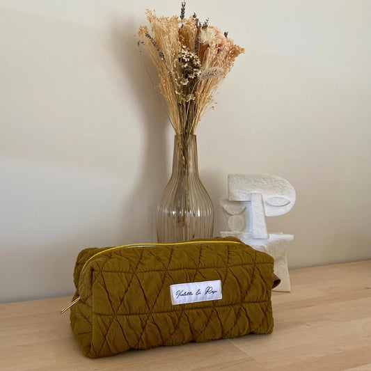 Trousse de toilette ocre Charlie Violette & Rose