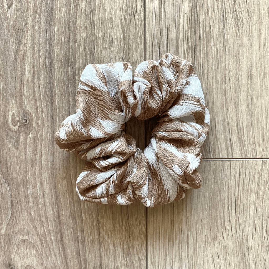 Chouchou cheveux beige et blanc Kate - Violette & Rose - Accessoires pour cheveux