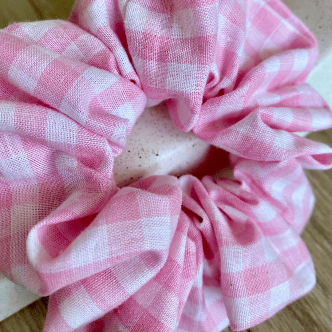 Chouchou cheveux carreaux rose et blanc Barbie - Chouchou - Violette & Rose