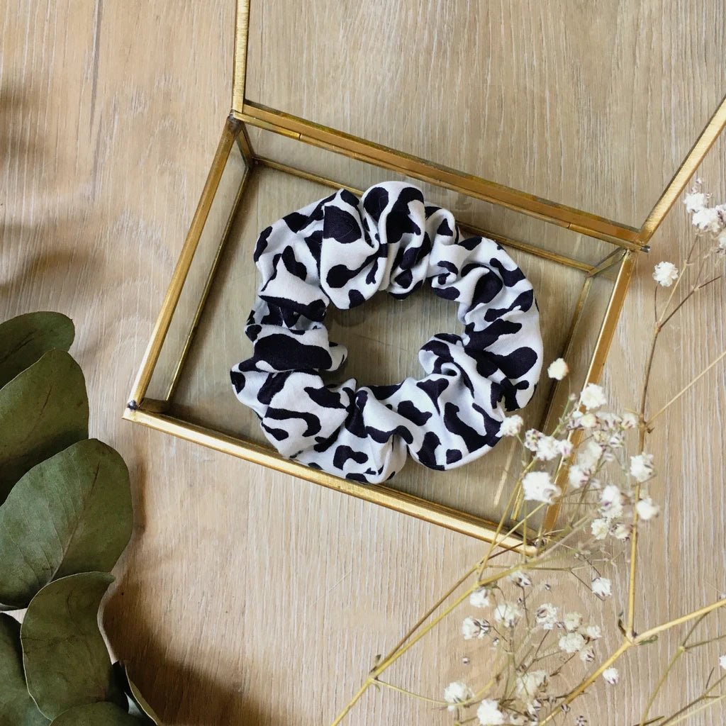 Chouchou cheveux léopard bleu et blanc Lola - Violette & Rose - Accessoires pour cheveux