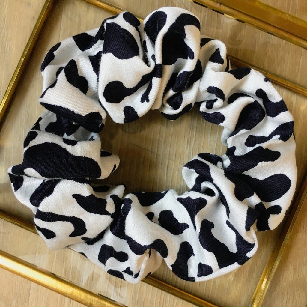 Chouchou cheveux léopard bleu et blanc Lola - Violette & Rose - Accessoires pour cheveux