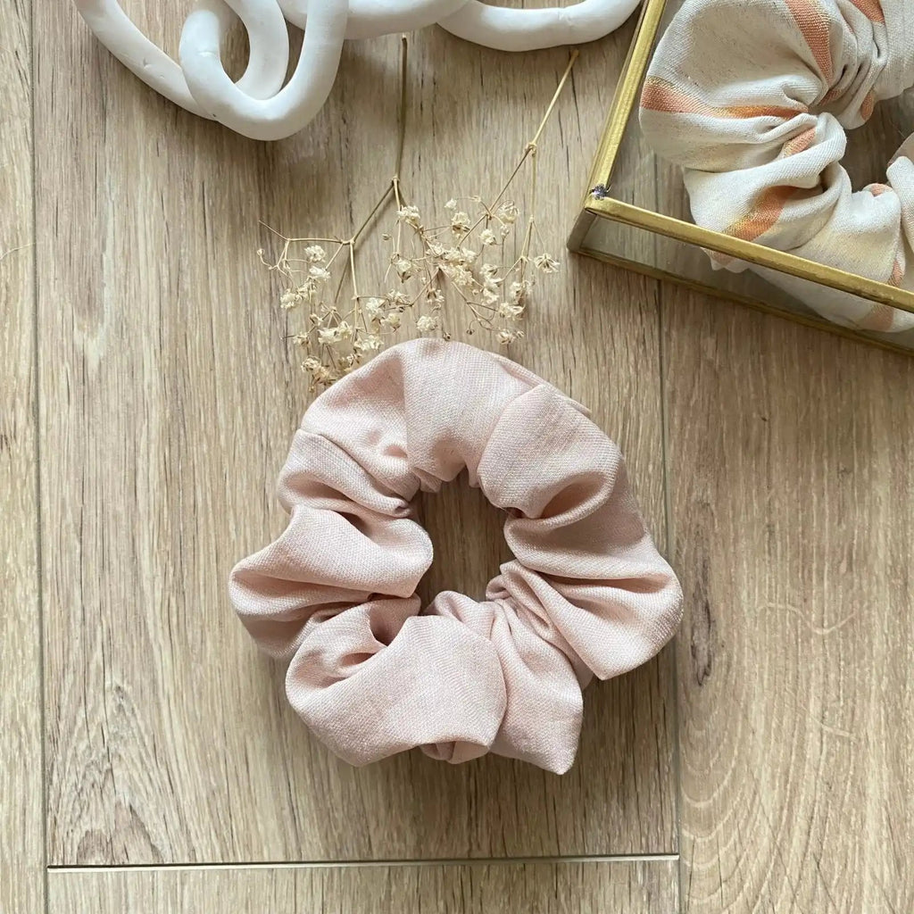 Chouchou cheveux lin & lurex Rosie - Violette & Rose - Accessoires pour cheveux