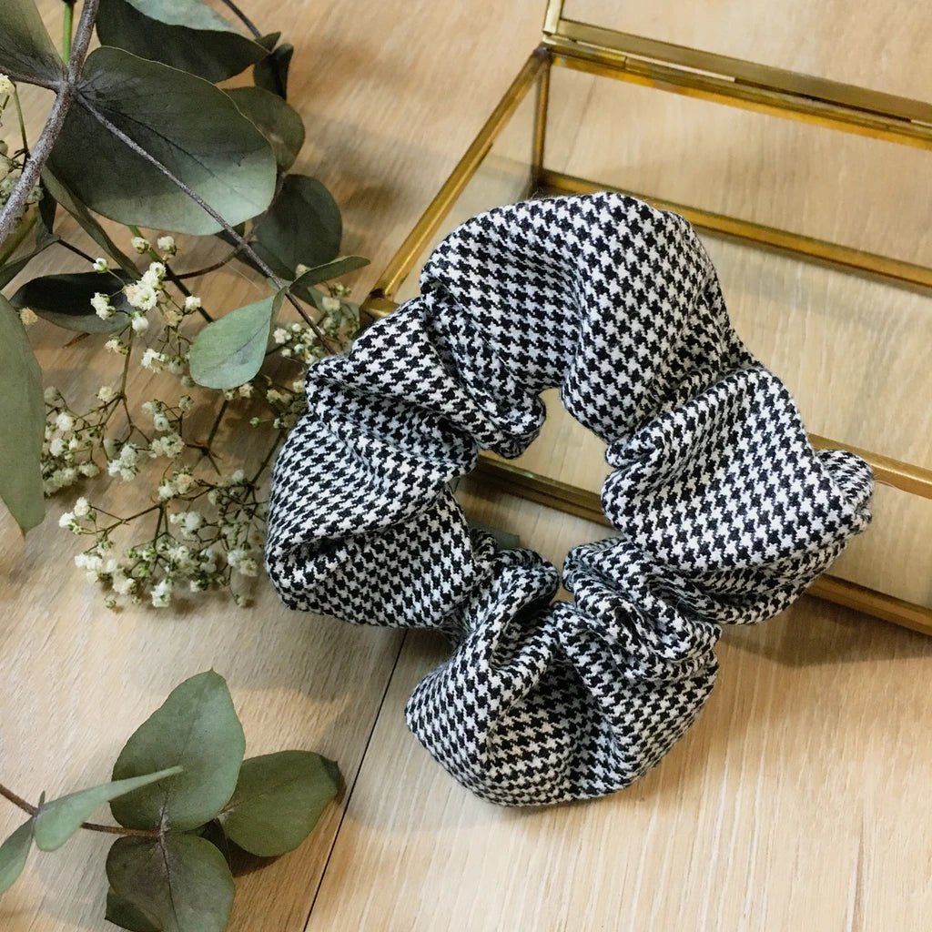 Chouchou cheveux pied de poule Paula - Violette & Rose - Accessoires pour cheveux