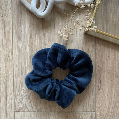 Chouchou cheveux velours bleu marine Olivia - Violette & Rose - Accessoires pour cheveux