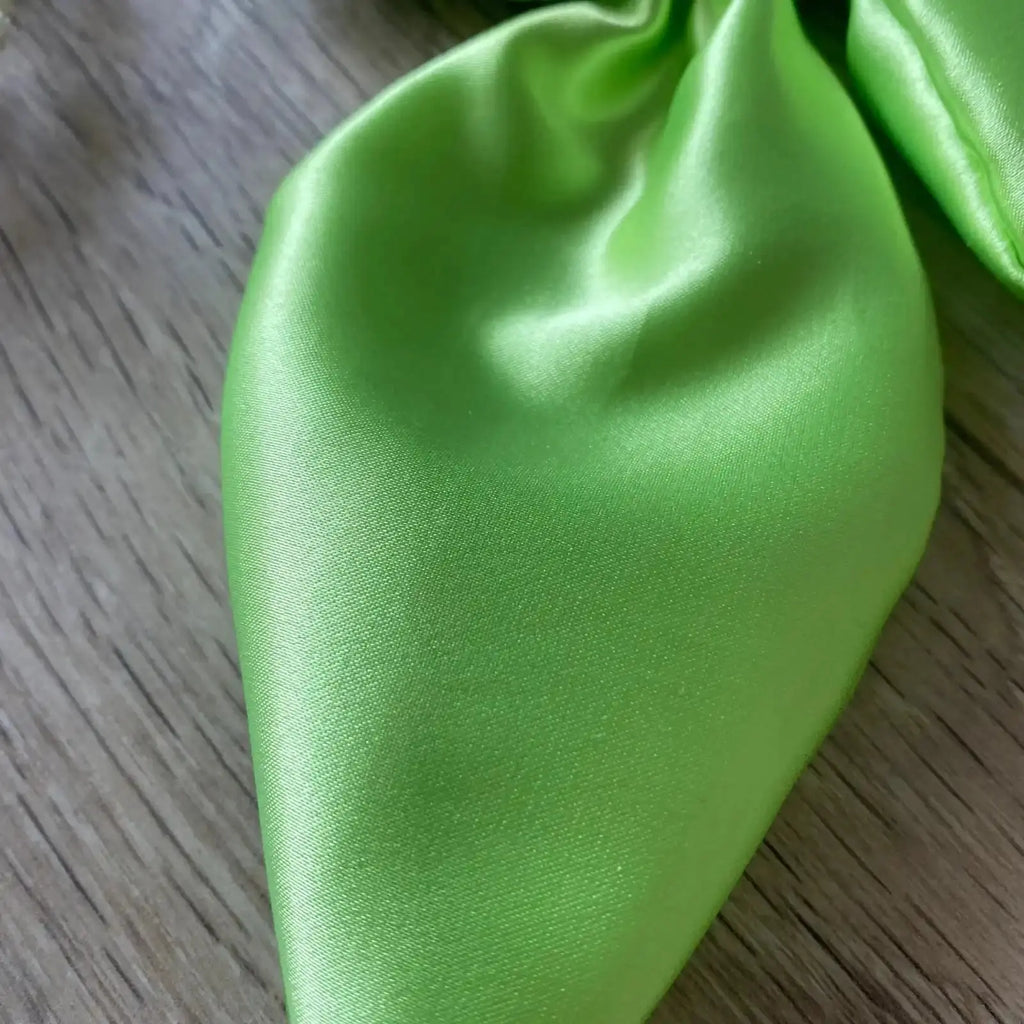 Foulchie satin vert Lucky - Violette & Rose - Accessoires pour cheveux